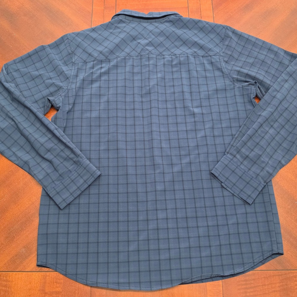 Columbia Button Down Mens L Blue Plaid Long Sleeve Hiking Outdoor Casual Shirt - Picture 4 of 7